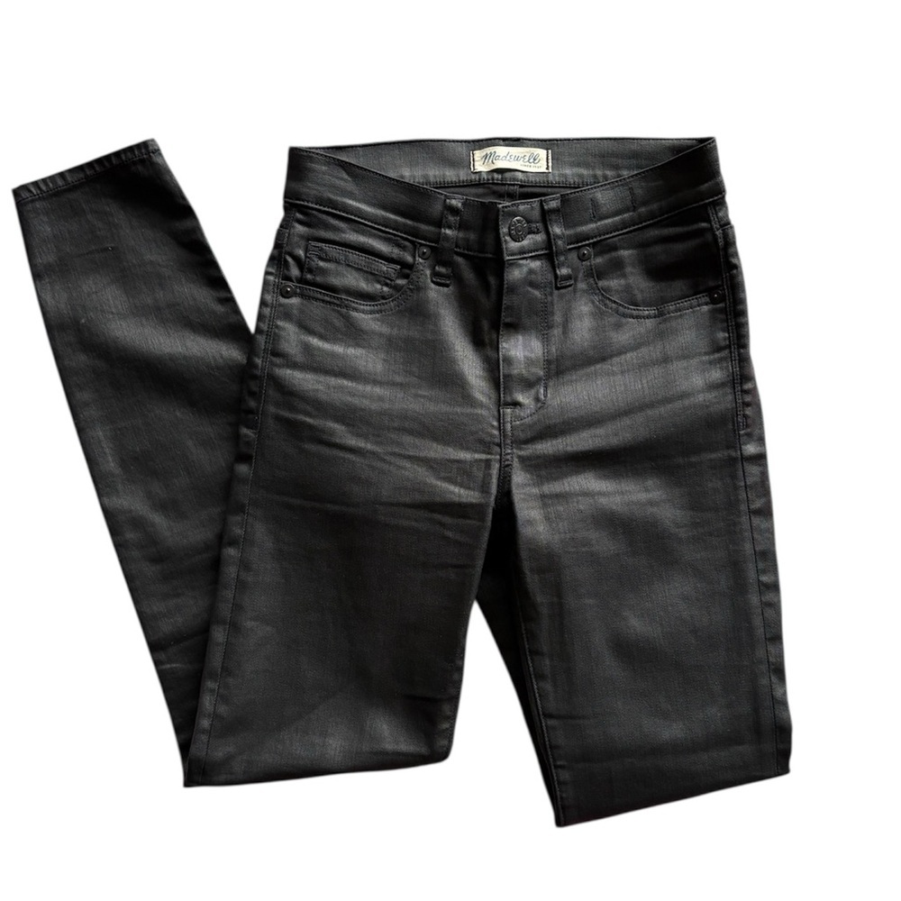 Madewell High-Riser Skinny Coated Jeans Black Size 25 - Picture 3 of 9
